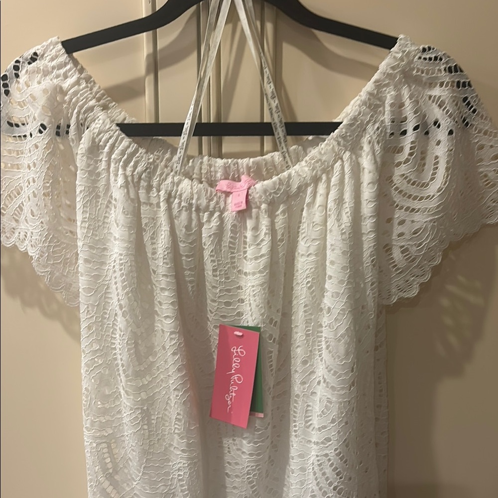 White Lace Off-Shoulder Dress